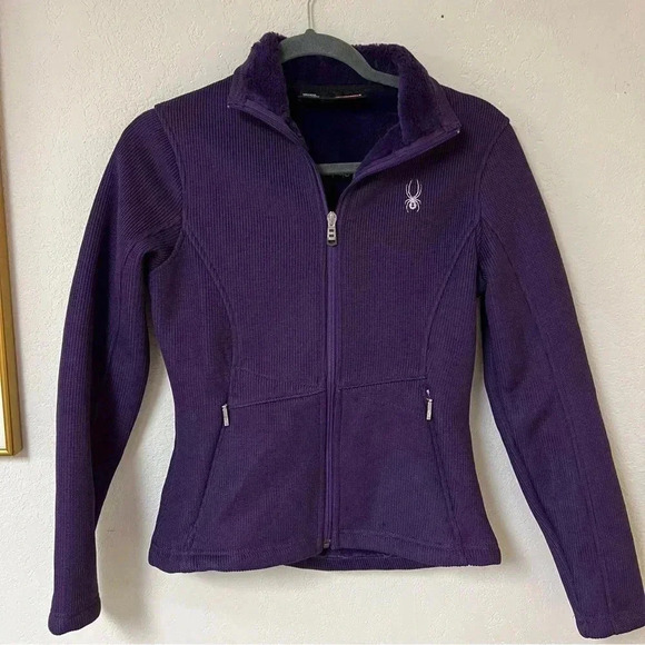 SPYDER Endure Full-zip Core Fleece Lined Sweater Jacket Purple Sz XS - Picture 1 of 7